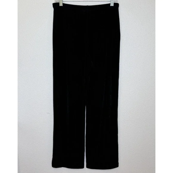 Chico's Travelers Pull On Pants Womens Sz 1 Short Black Elastic Waist Loose Fit - Picture 5 of 8